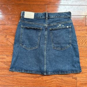 Everlane Embroidered Way High Denim Mini